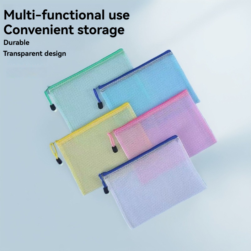 Stationery Supplier - 5PCS Stationery Storage Folder File Mesh
