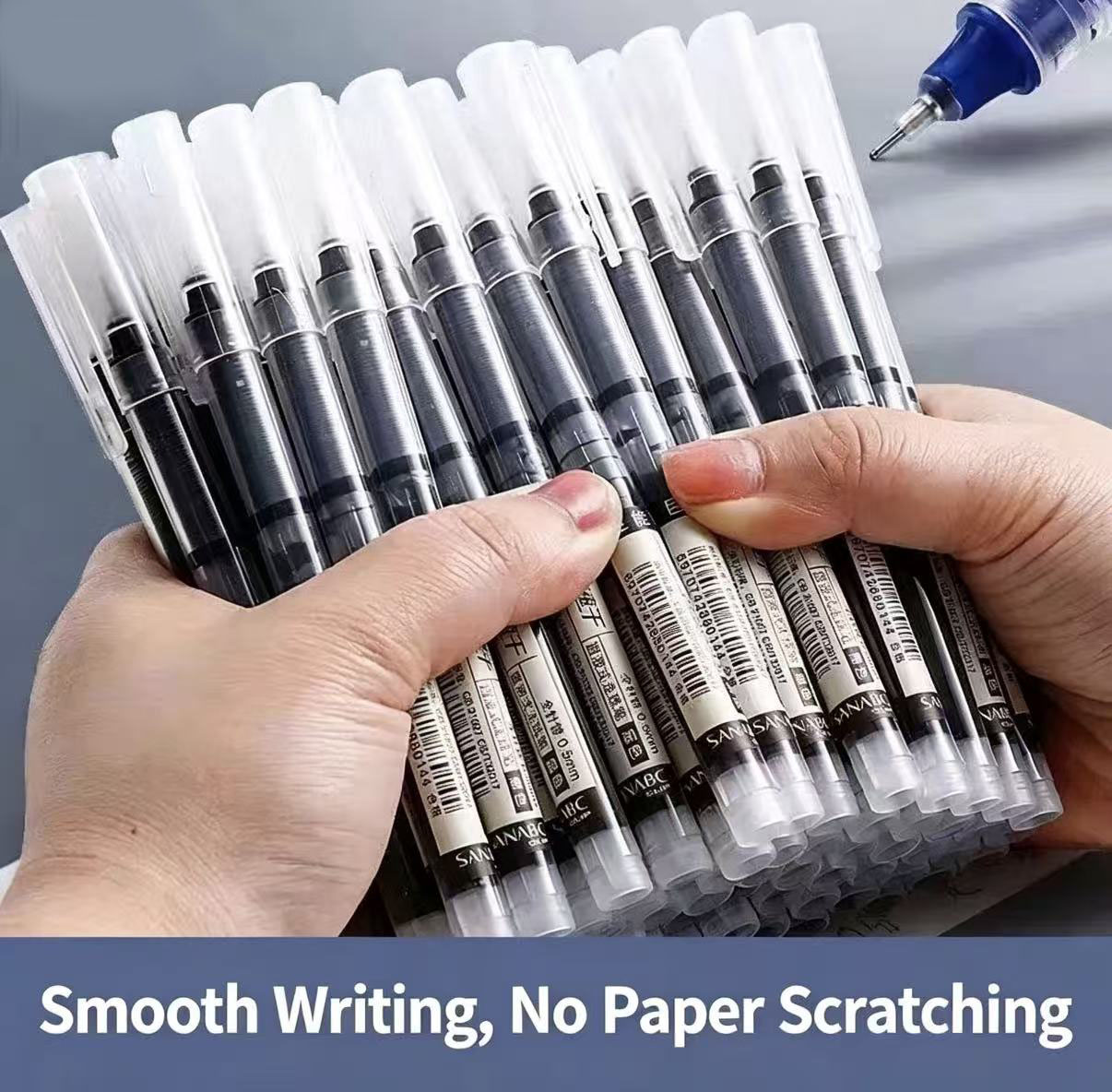 Gel Ink Pen Set - 6 Pack Click Gel Pens 0.5mm