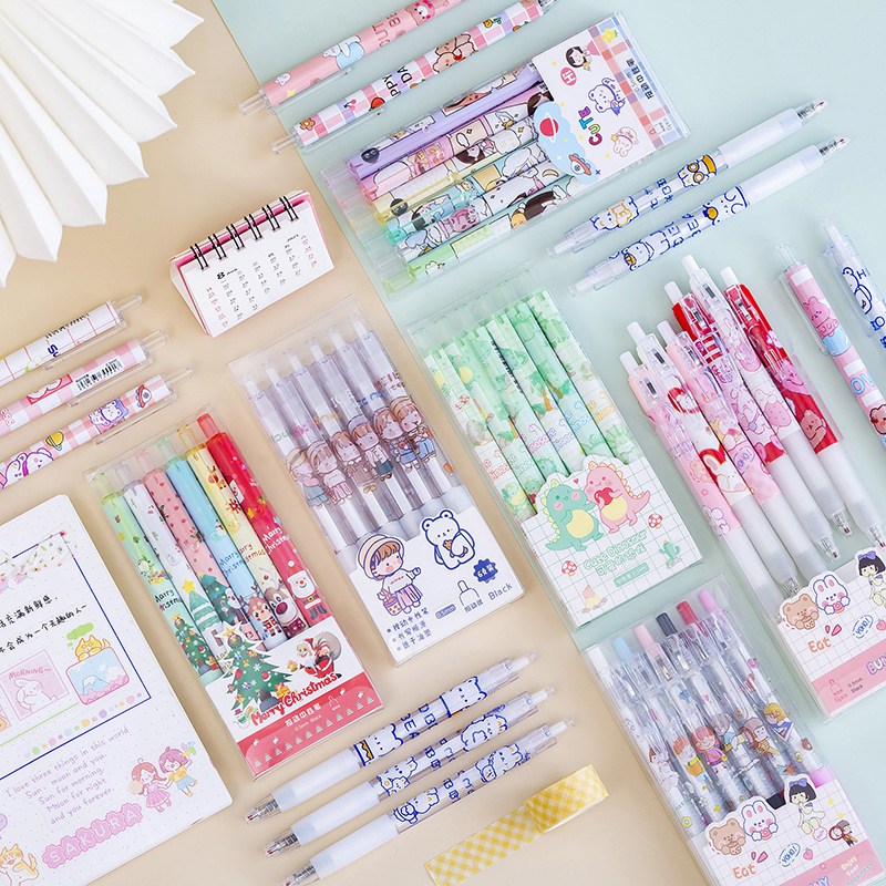 Gel Ink Pen Set - Zoecor 6pc/Lot Kawaii Gel Pen Set