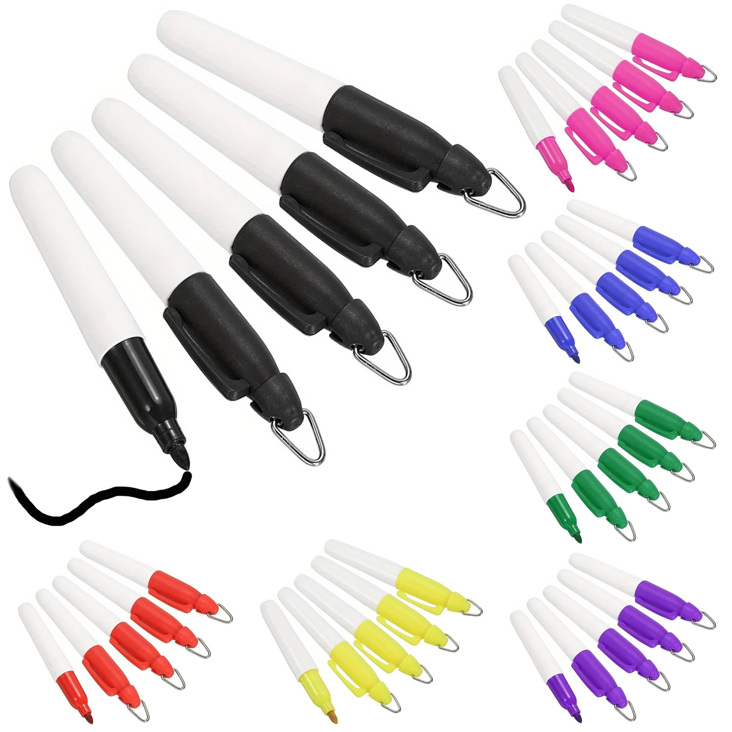 Whiteboard Marker Set - 5/10 Pcs Mini Permanent Markers, Golf