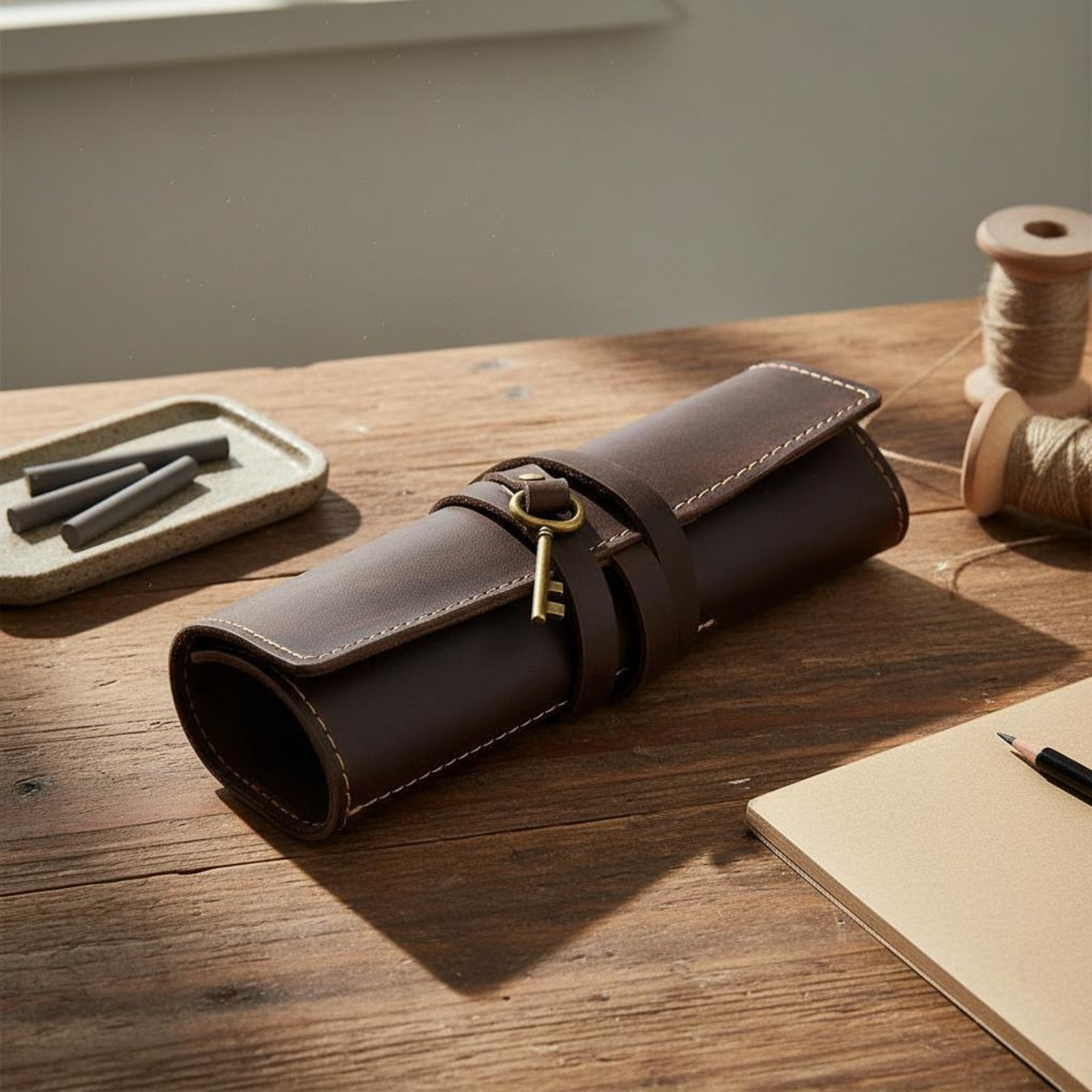 Leather Foldable Writing Utens - огляд і ціна Pen Pouch Roll