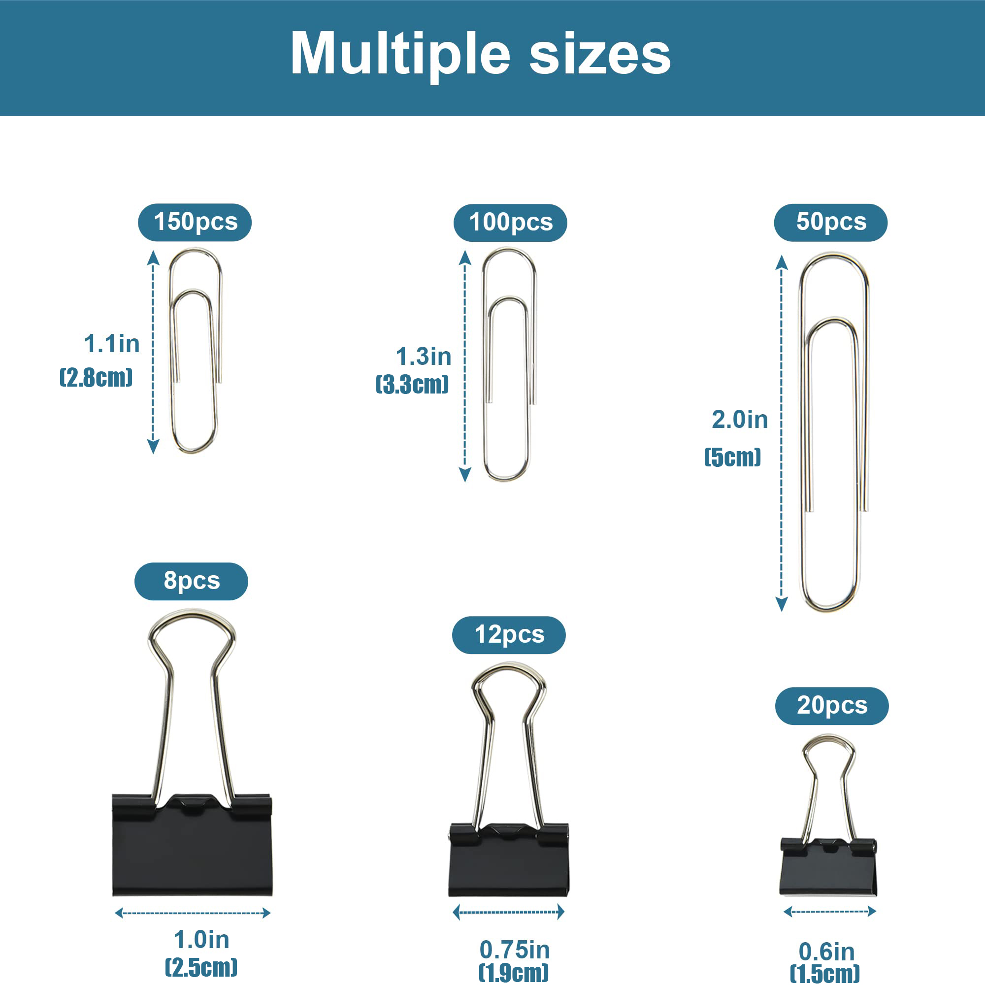 Assorted Size Binder Clips&Jum - огляд і ціна Binder Clip Assorted