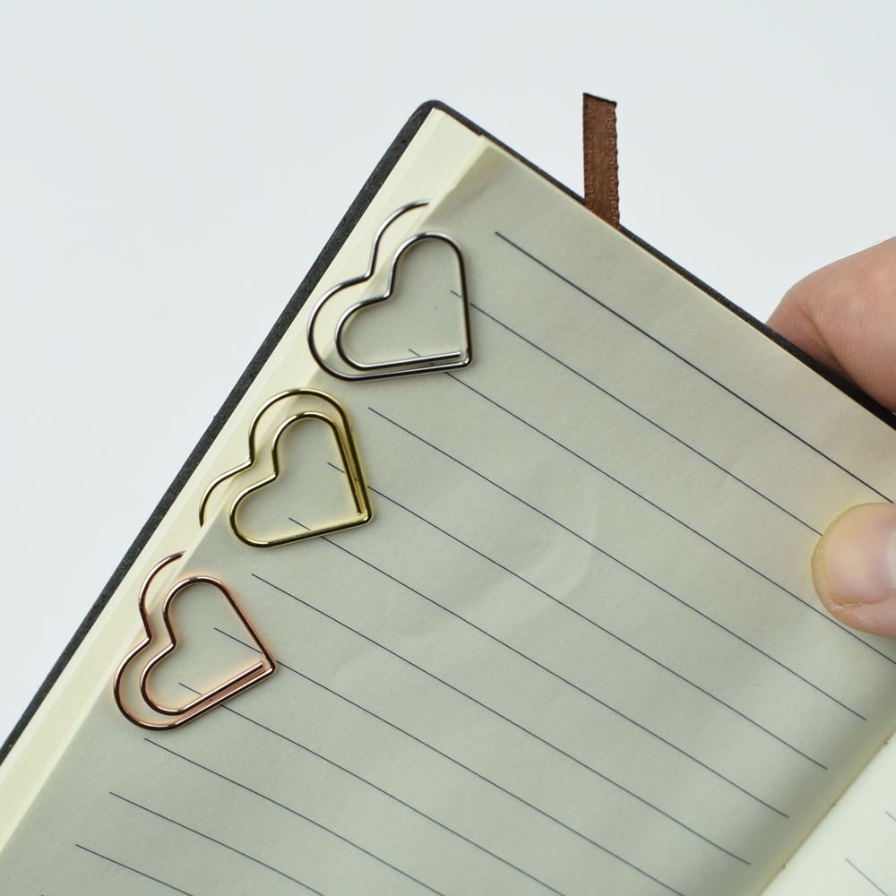 12-Piece Set Heart Paper Clips - огляд і ціна Binder Clip Assorted