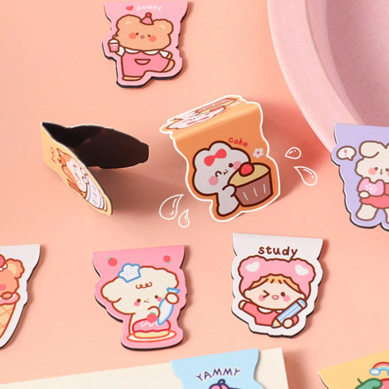 5pcs Cute Cartoon Bear Magneti - огляд і ціна Bookmark Magnetic Clip