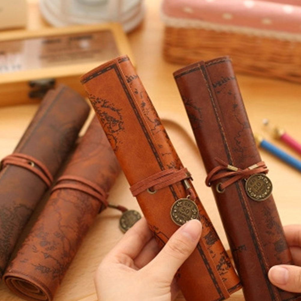 2Pcs Roll Up Pen Bag Vintage P - огляд і ціна Pen Pouch Roll