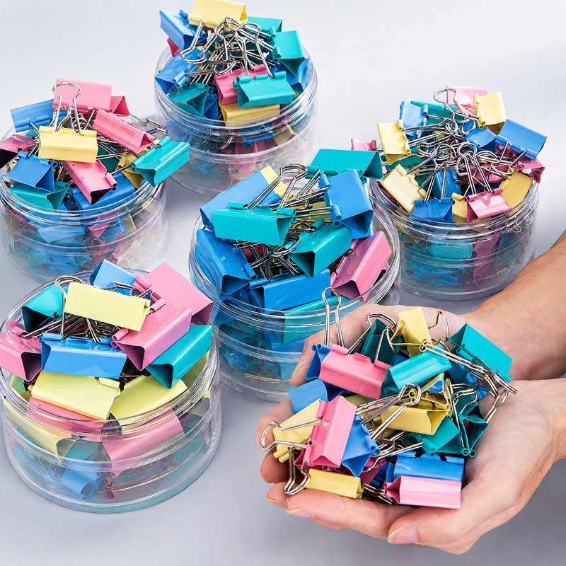 40PCS/Set Long Colorful Metal  - огляд і ціна Binder Clip Assorted