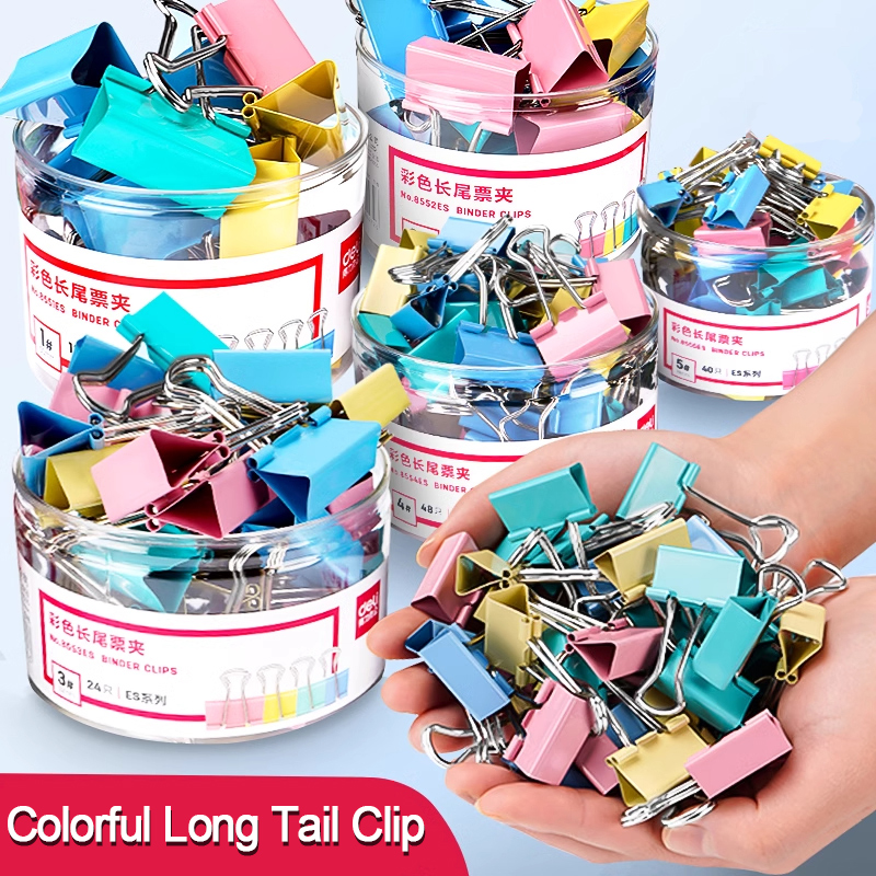 40PCS/Set Long Colorful Metal  - огляд і ціна Binder Clip Assorted