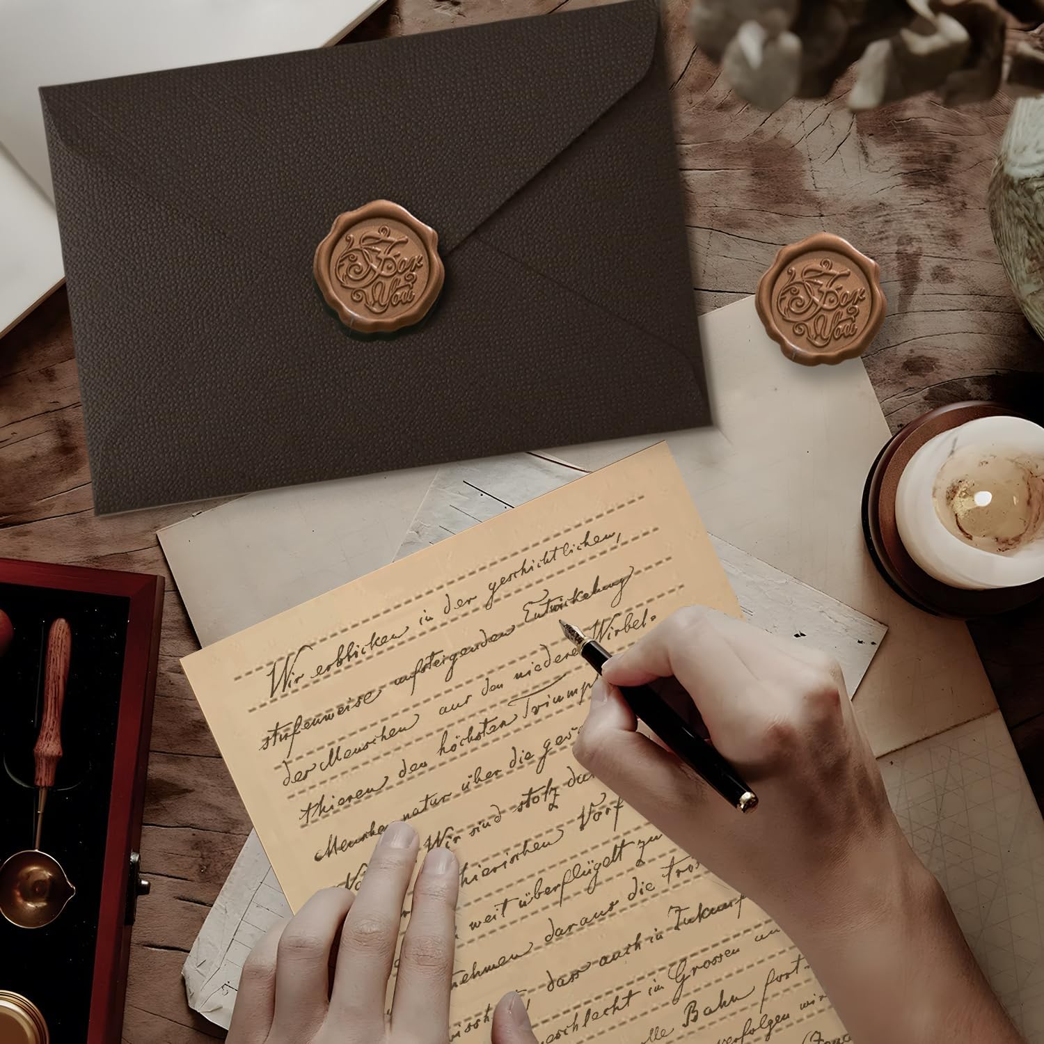 22Pcs Vintage Writing Paper Se - огляд і ціна Letter Envelope Kraft