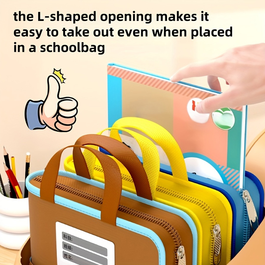 L-shaped A4 file bag, large op - огляд і ціна Stationery Supplier