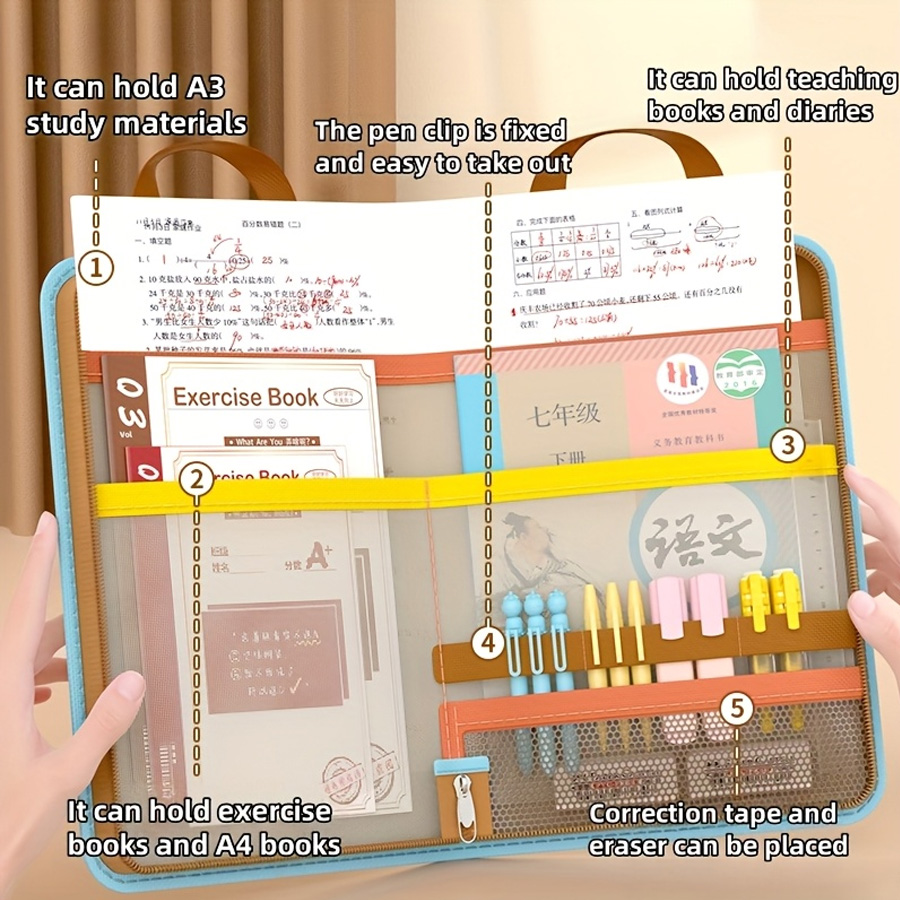 L-shaped A4 file bag, large op - огляд і ціна Stationery Supplier