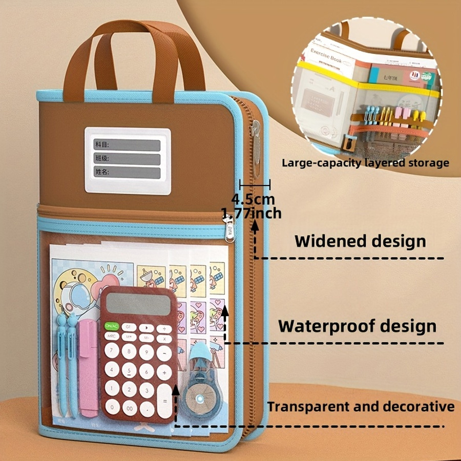 L-shaped A4 file bag, large op - огляд і ціна Stationery Supplier