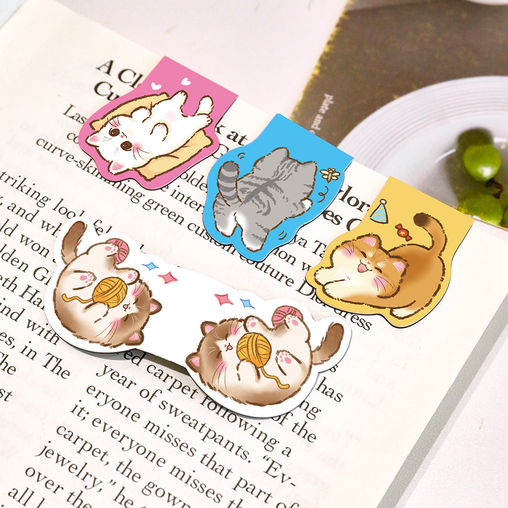 2Pcs/Set Cute Cat Magnetic Boo - огляд і ціна Bookmark Magnetic Clip