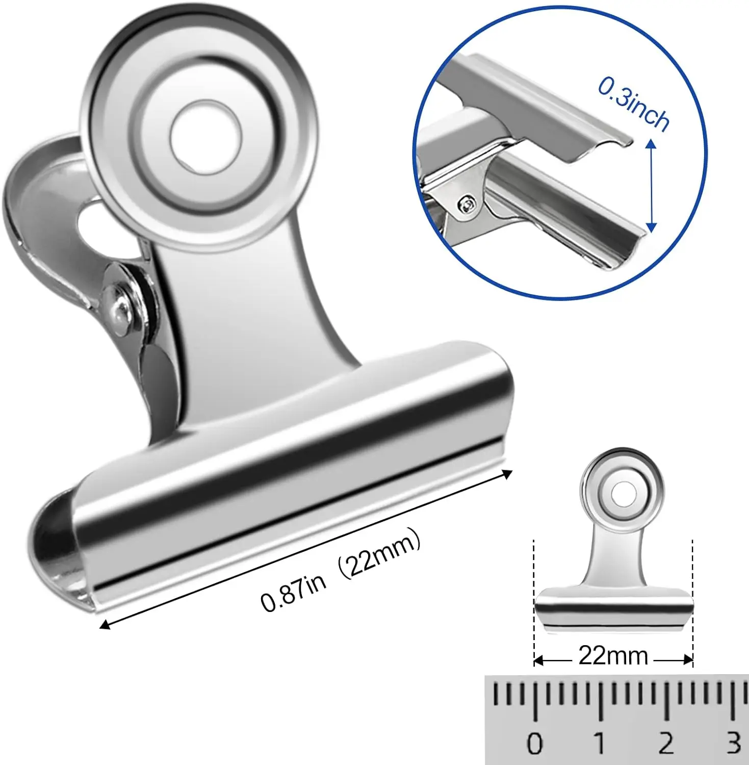 40/20PCS  Set Mini 21x23mm Met - огляд і ціна Binder Clip Assorted