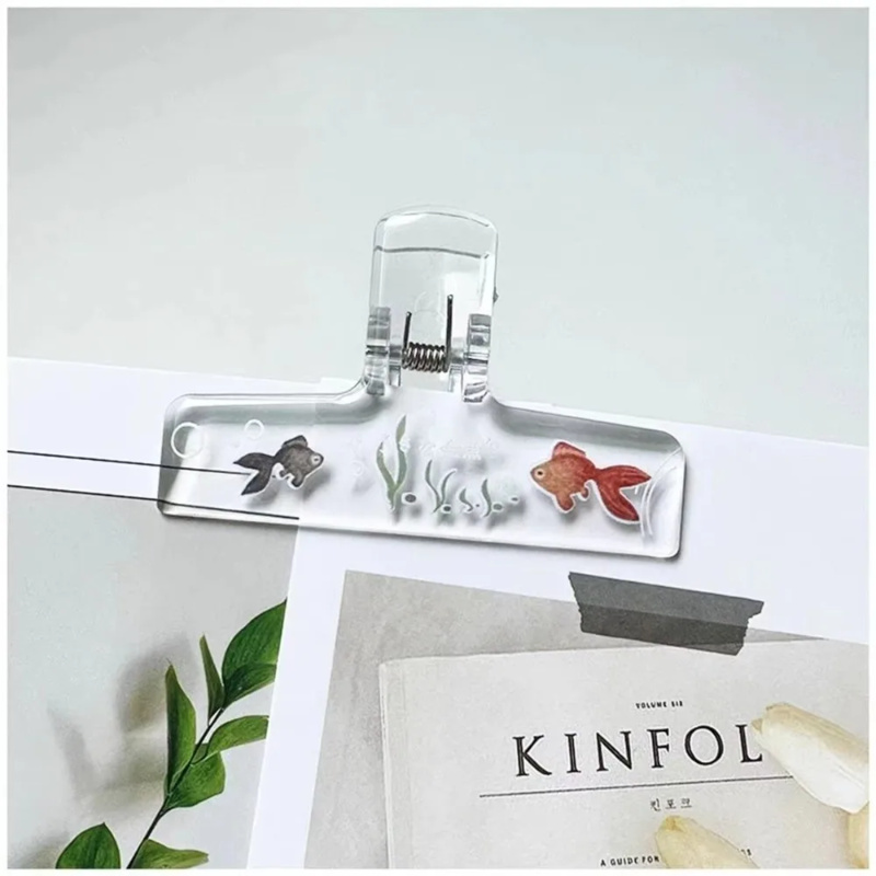 1PC Transparent Acrylic Goldfi - огляд і ціна Binder Clip Assorted
