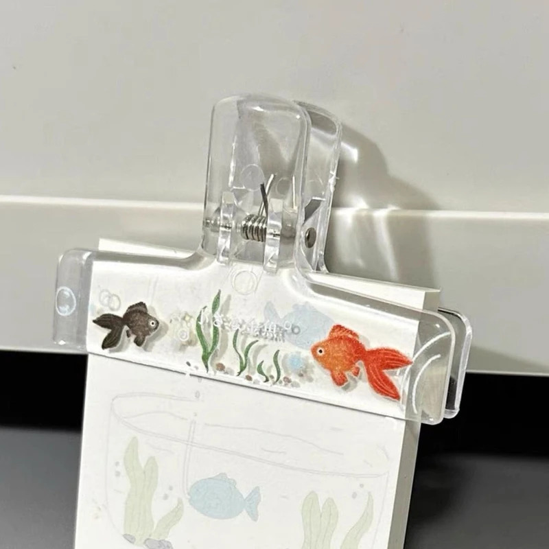 1PC Transparent Acrylic Goldfi - огляд і ціна Binder Clip Assorted