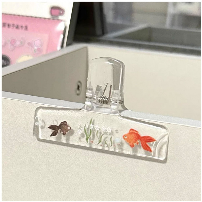 1PC Transparent Acrylic Goldfi - огляд і ціна Binder Clip Assorted