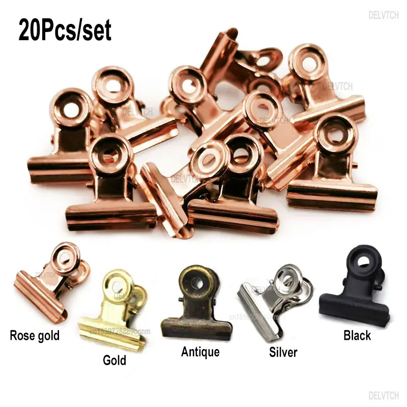 20PCS/Set 21mm*23mm Round Meta - огляд і ціна Binder Clip Assorted