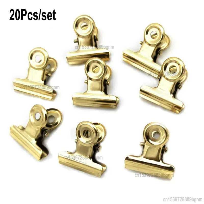 20PCS/Set 21mm*23mm Round Meta - огляд і ціна Binder Clip Assorted