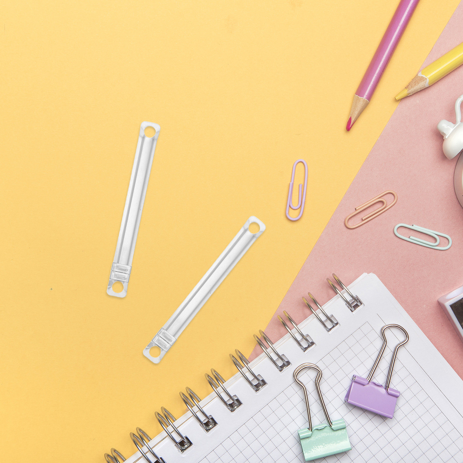 50Pcs 2 Hole Punch Prong Paper - огляд і ціна Binder Clip Assorted