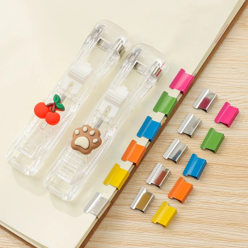 New Push Clip Stapler Staple R - огляд і ціна Binder Clip Assorted