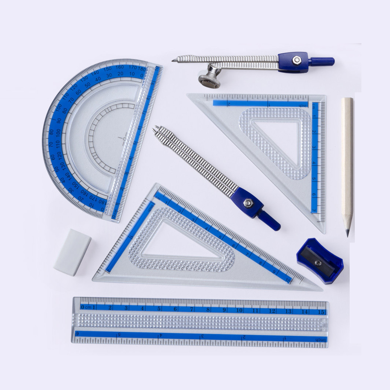 10 PCS Geometry Math Set Shatt - огляд і ціна Compass Geometry Set