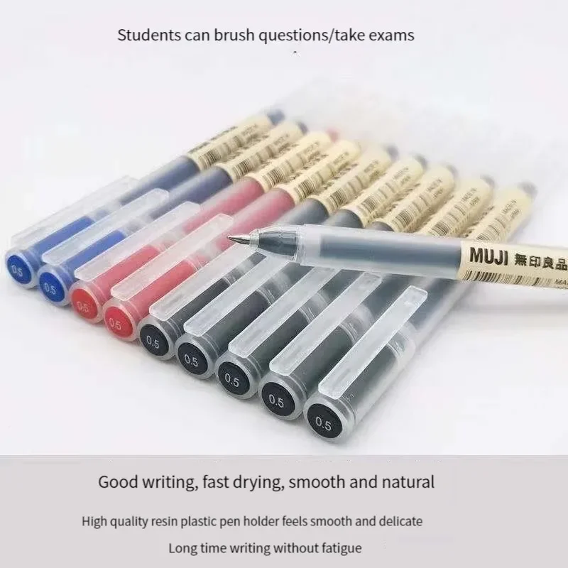 6/8Pcs/Set MUJIs Gel Pen Black - огляд і ціна Gel Ink Pen Set