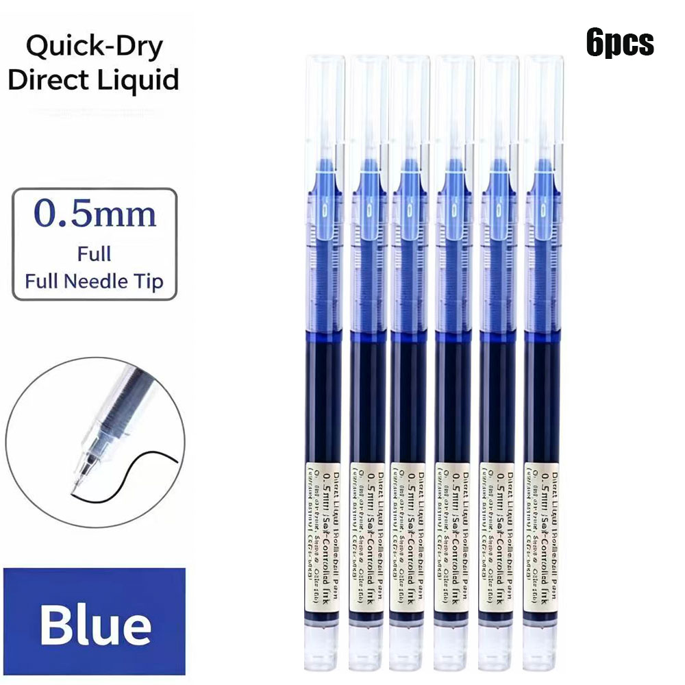6 Pack Click Gel Pens 0.5mm Bl - огляд і ціна Gel Ink Pen Set