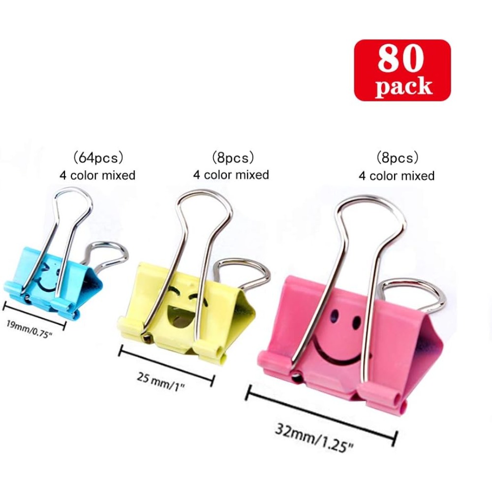 80Pcs Assorted Binder Clips, C - огляд і ціна Binder Clip Assorted