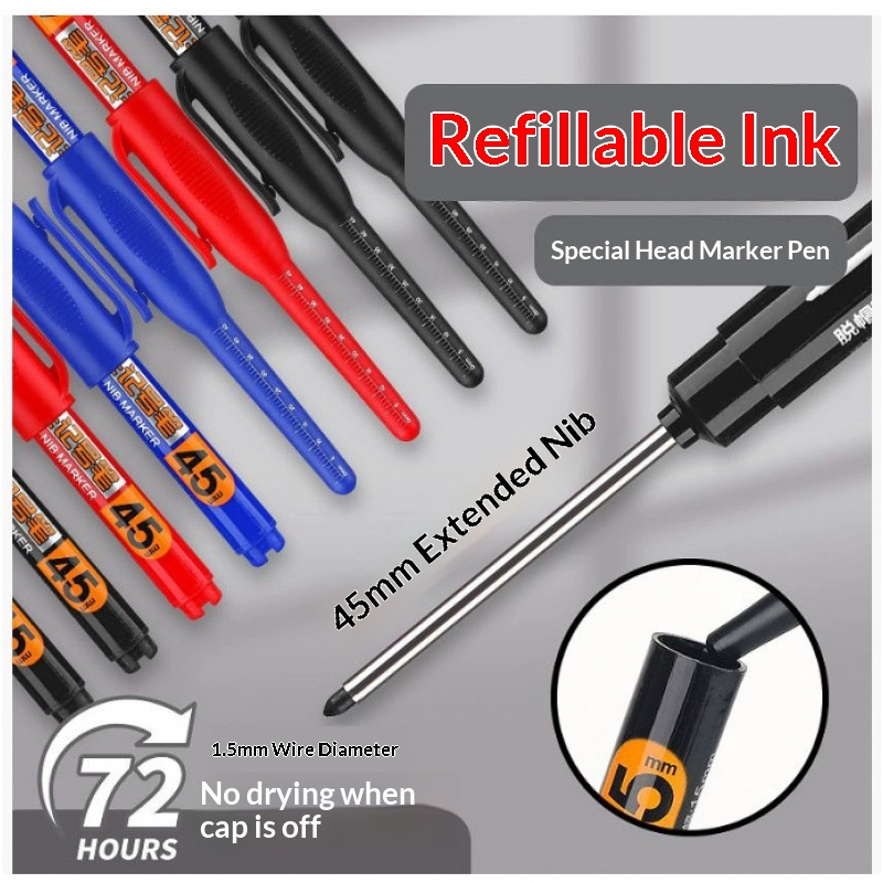 12/2Pcs 45mm Deep Hole Marker  - огляд і ціна Whiteboard Marker Set