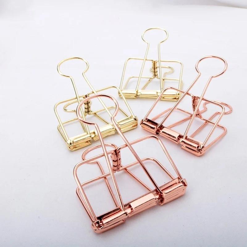 5Pcs Rose Gold Metal Binder Cl - огляд і ціна Binder Clip Assorted