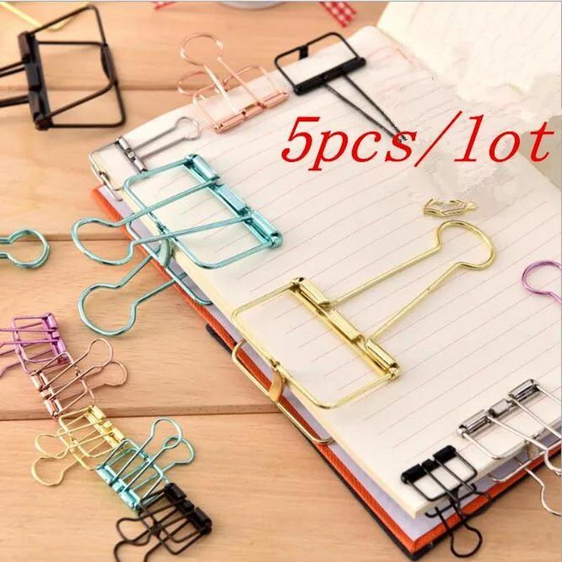 5Pcs Rose Gold Metal Binder Cl - огляд і ціна Binder Clip Assorted
