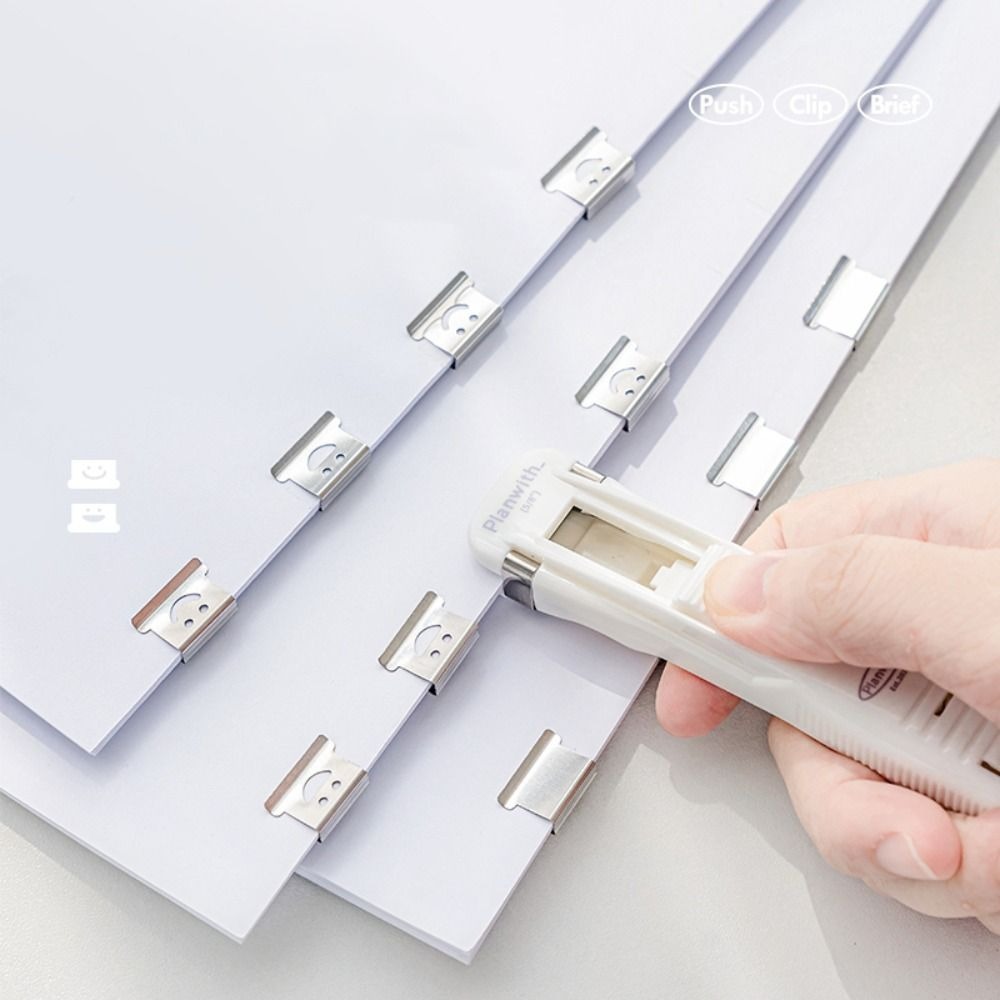 Smile Design Push Paper Clip N - огляд і ціна Binder Clip Assorted